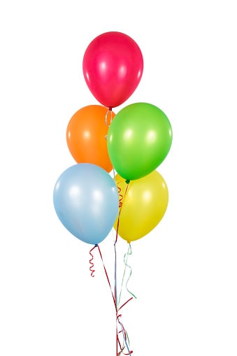 5 balloons